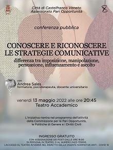 Immagine per Conferenza pubblica "Conoscere e riconoscere le strategie comunicative, differenza tra...